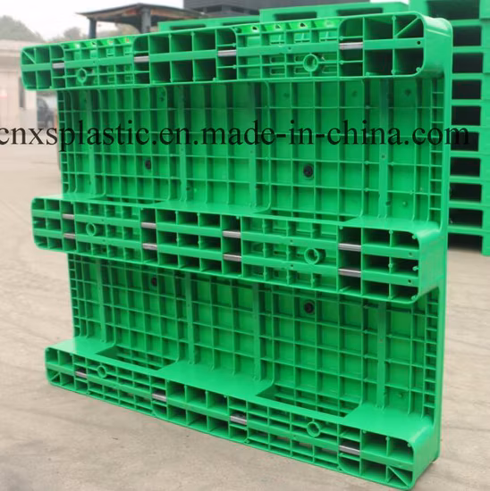 Palette en plastique de stockage d'entrepôt HDPE/PP avec 3 coureurs arrière