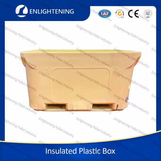 Heavy Duty Huge Bulk Storage Regular LLDPE Cool Stackable Fish Insulated Plastic Pallet Box for Transportation